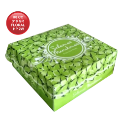 R8 CETAK COATED 310 FLORAL HIJAU PUPUS 2W